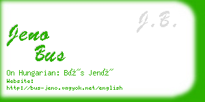 jeno bus business card